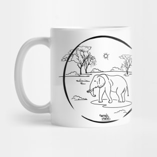 Elephant in Africa Mug